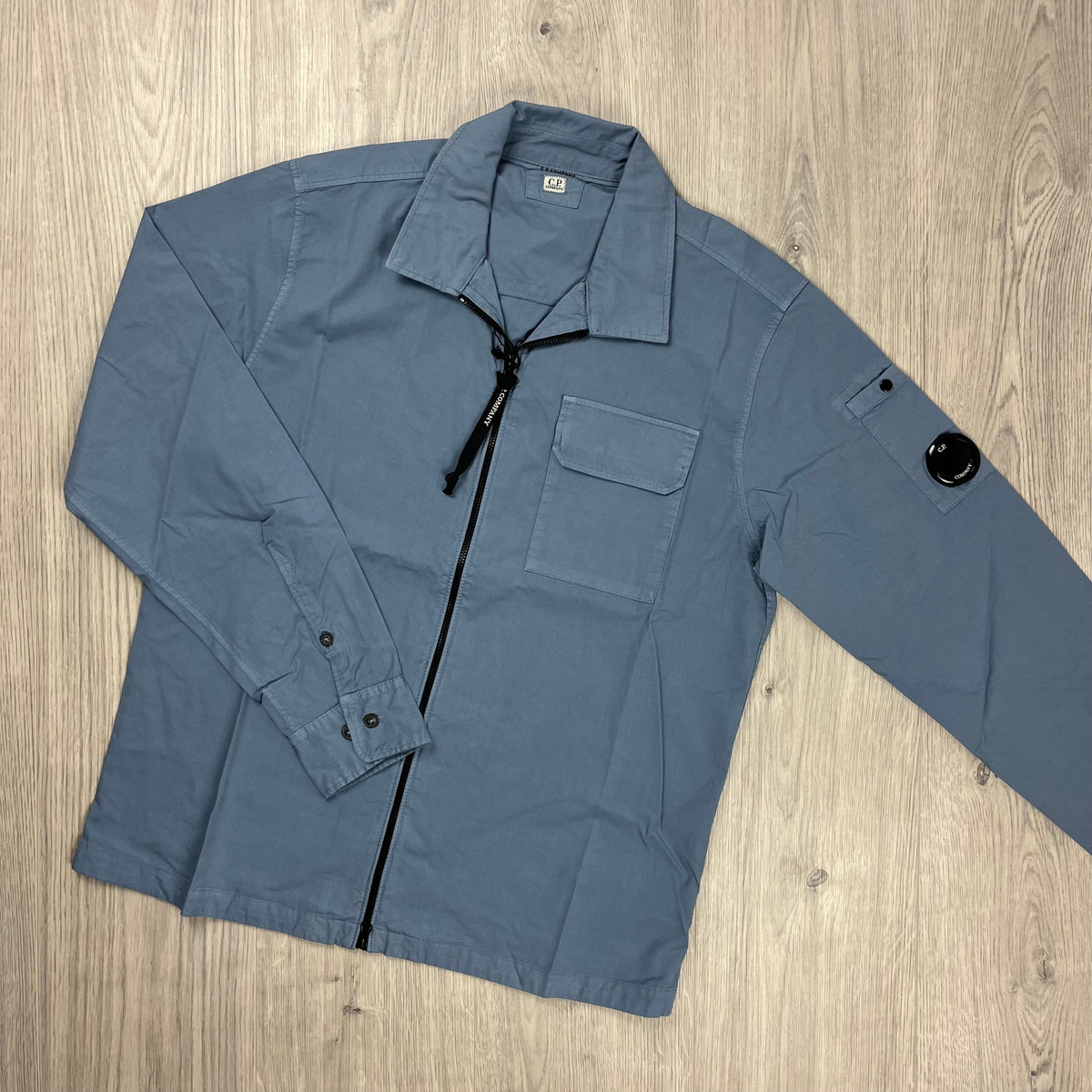 CP Company Zip Overshirt - Flint Stone Castmark