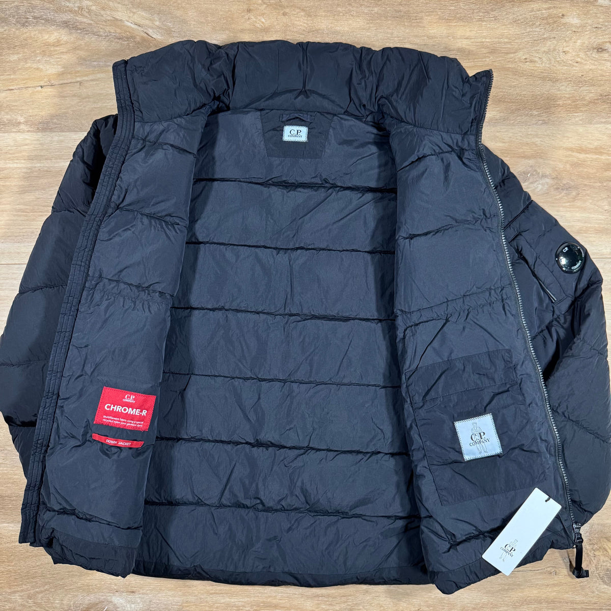 CP Company Chrome-R Down Lens Jacket in Navy Castmark