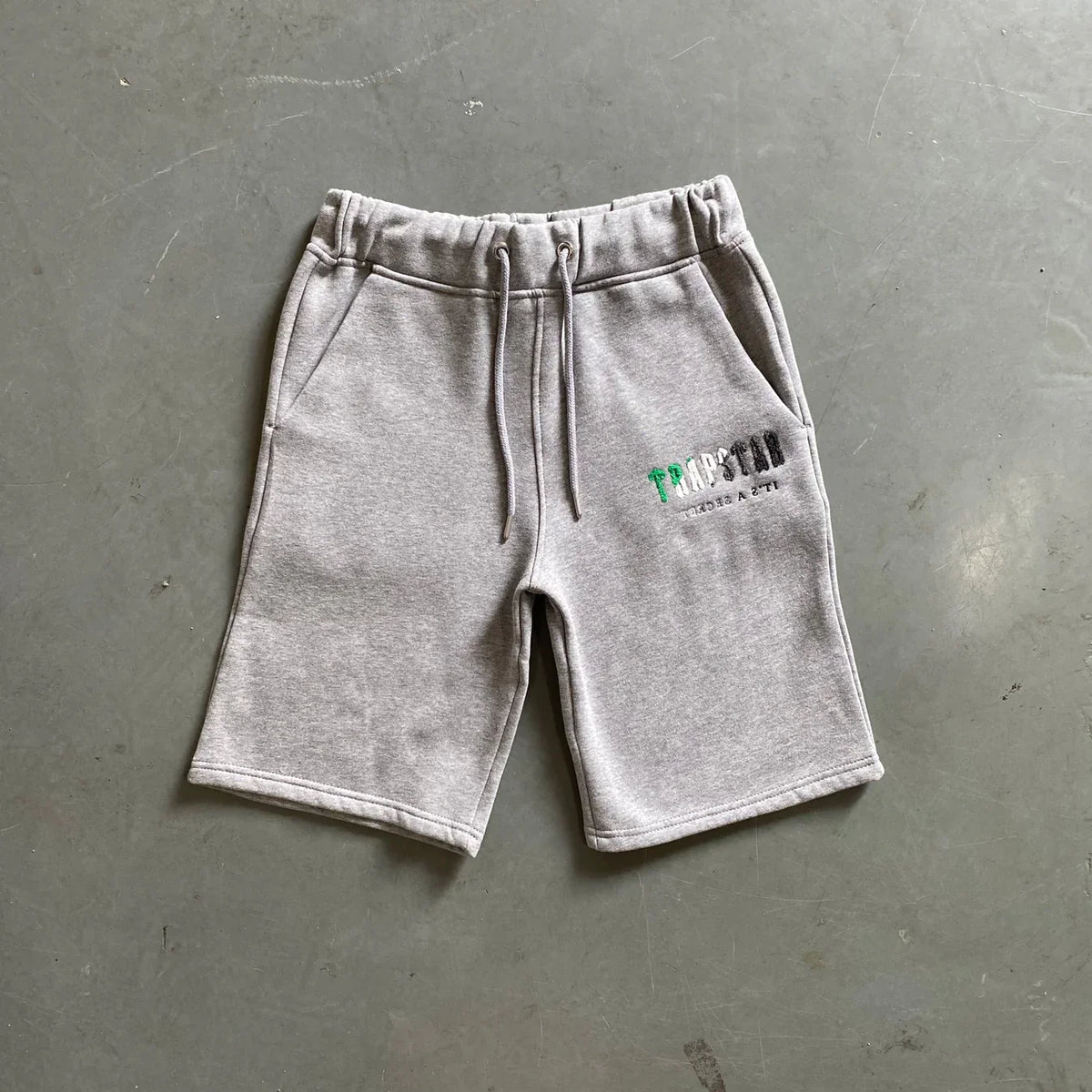 Trapstar Chenille Decoded Short Set - Black/White/Grey
