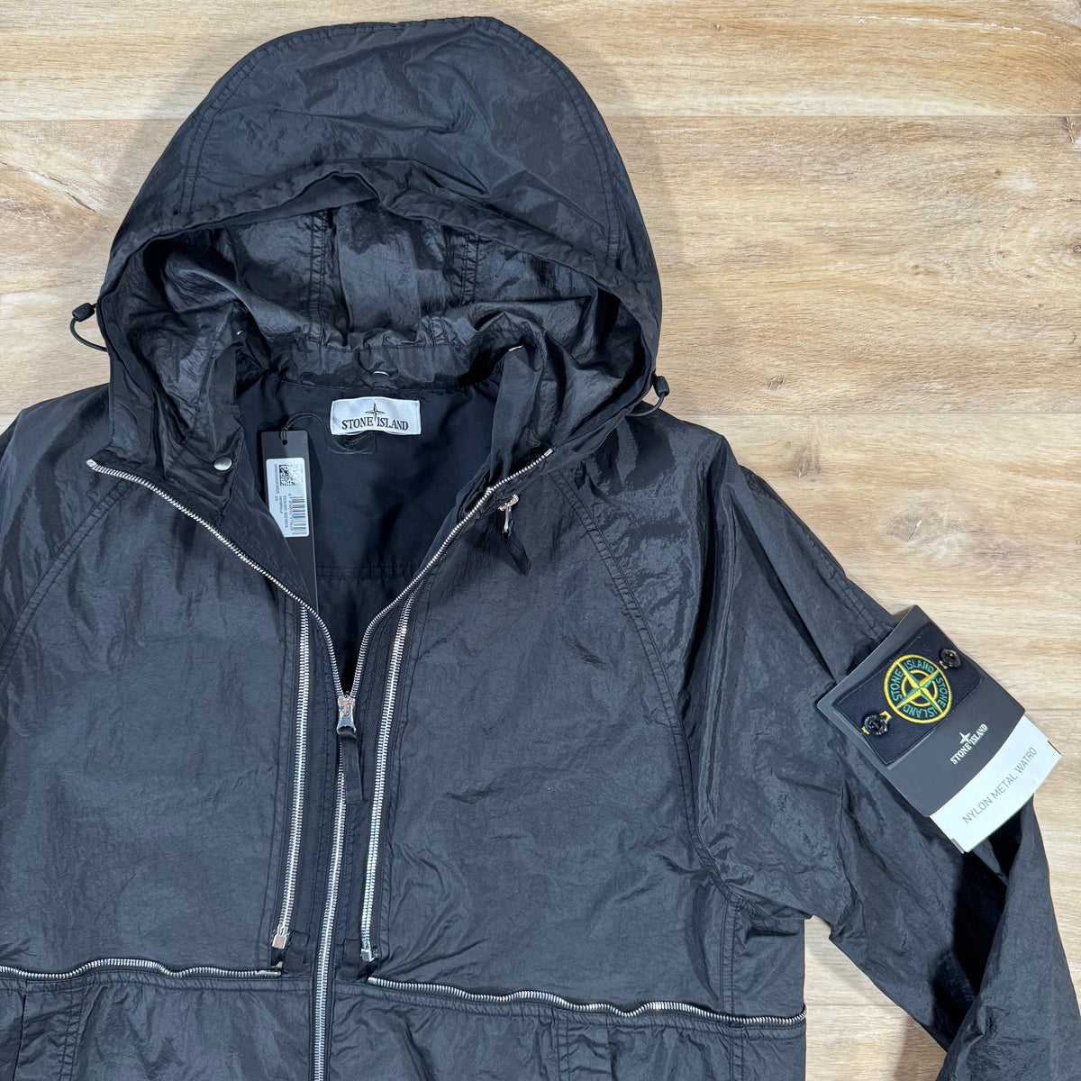 Stone Island Nylon Metal Watro-TC Convertible Jacket in Black Castmark