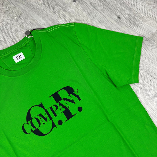 CP Company Printed T-Shirt - Green Castmark
