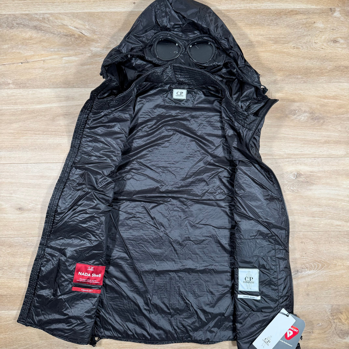 CP Company Nada Shell Goggle Vest in Black Castmark