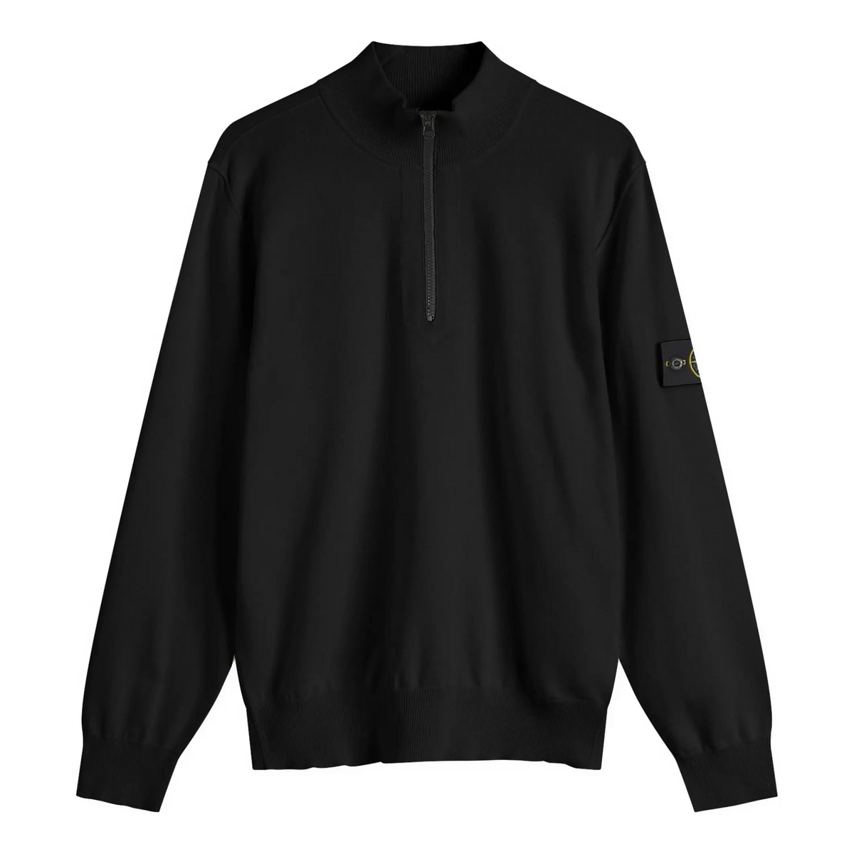 Stone Island Knit Half Zip Fleece - Black Castmark