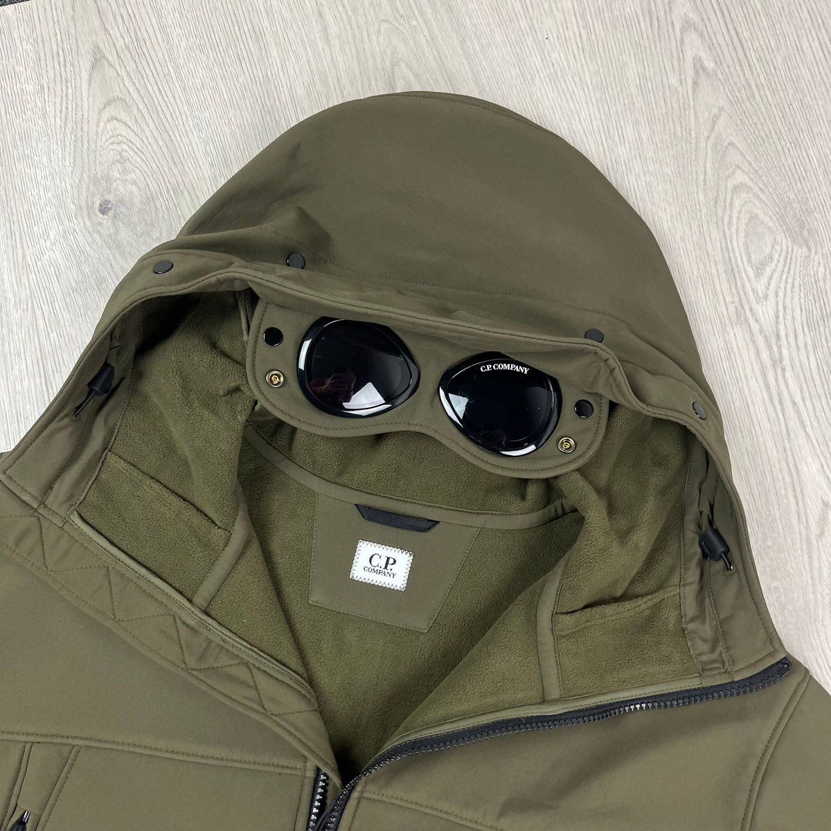 CP Company Shell Goggle Jacket - Ivy Green Castmark