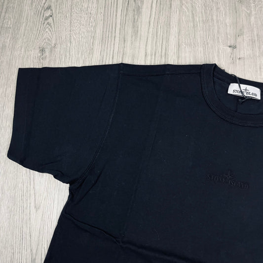 Stone Island Embroidered T-Shirt - Black Castmark