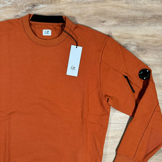 CP Company Diagonal Raised Lens Sweatshirt in Bombay Brown Castmark
