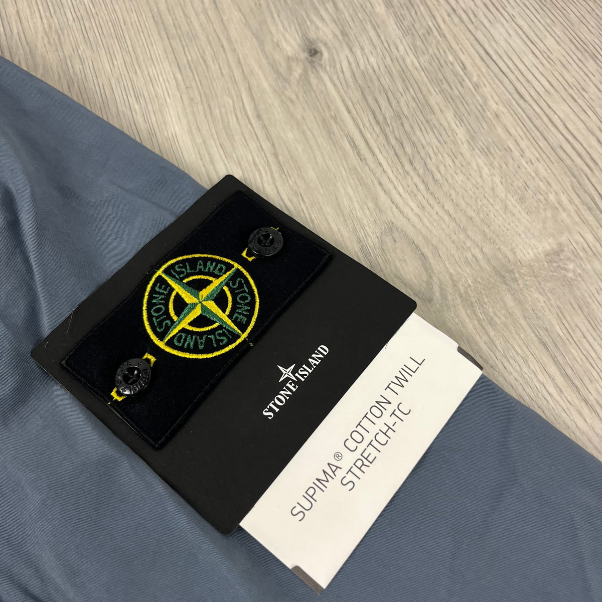 Stone Island Supima Jacket - Avio Blue Castmark
