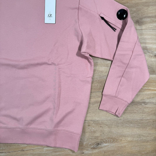 CP Company Diagonal Raised Fleece Lens Sweatshirt in Misty Rose - Pink Castmark