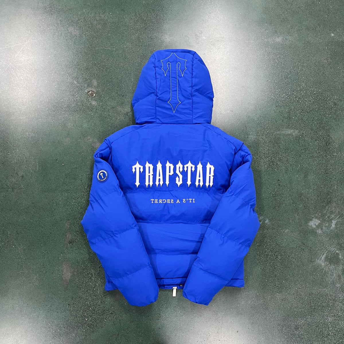Trapstar Decoded 2022 Hooded Puffer Jacket - Blue