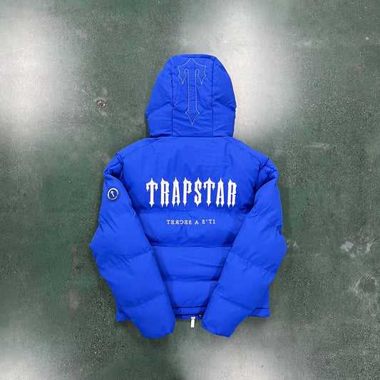 Trapstar Decoded 2022 Hooded Puffer Jacket - Blue