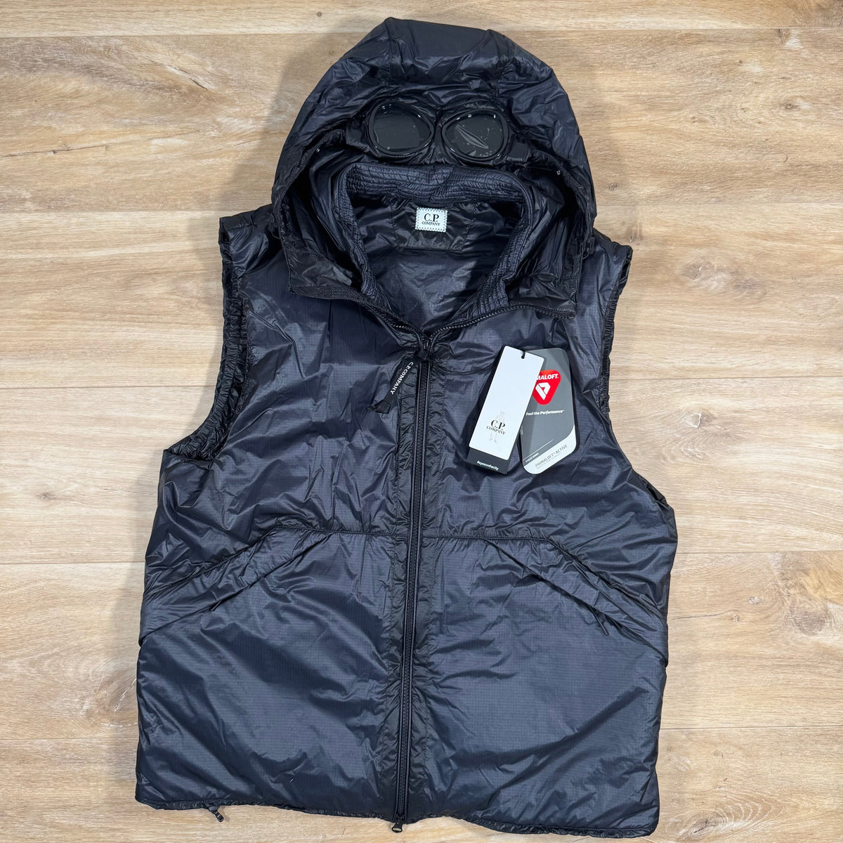 CP Company Nada Shell Primaloft Goggle Vest in Navy Castmark
