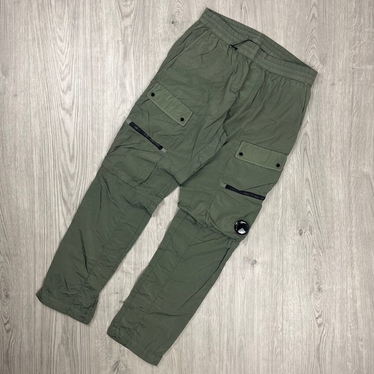 CP Company Chrome Cargo Trousers - Agave Green Castmark