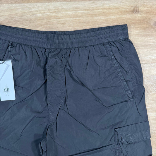 CP Company Chrome-R Cargo Shorts in Black Castmark