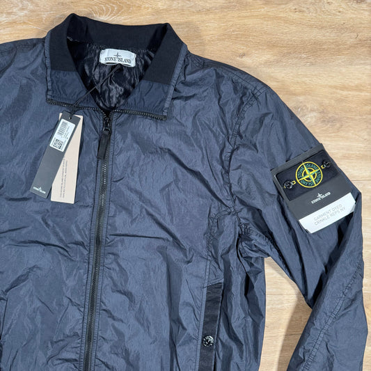Stone Island Crinkle Reps R-NY Bomber Jacket in Navy Castmark