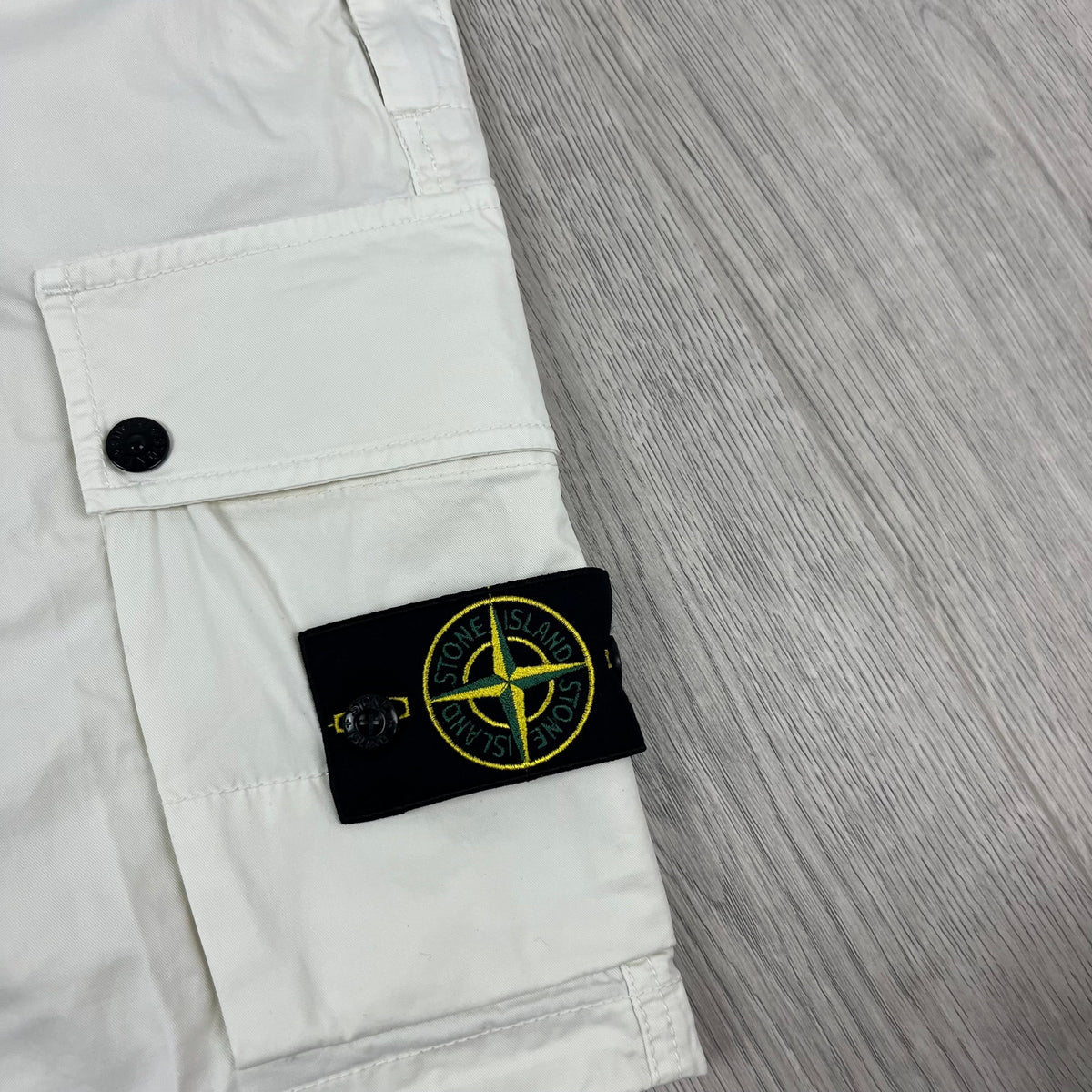 Stone Island Cargo Shorts - Ivory Castmark