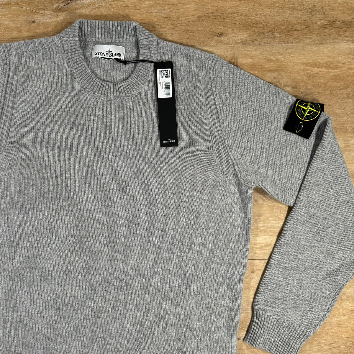 Stone Island Lambswool Crewneck Sweatshirt in Grey Castmark