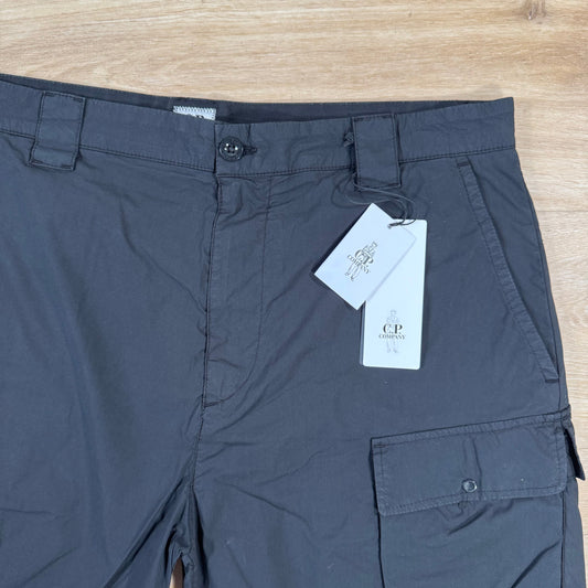 CP Company 50 Fili Stretch Cargo Shorts in Black Castmark