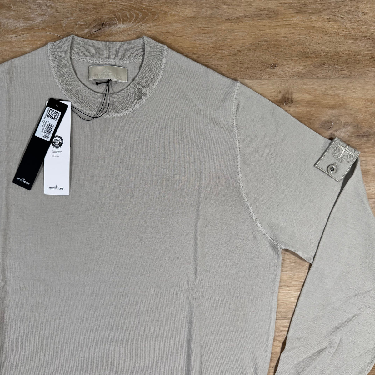 Stone Island Light Pure Wool Ghost Sweatshirt in Beige Castmark