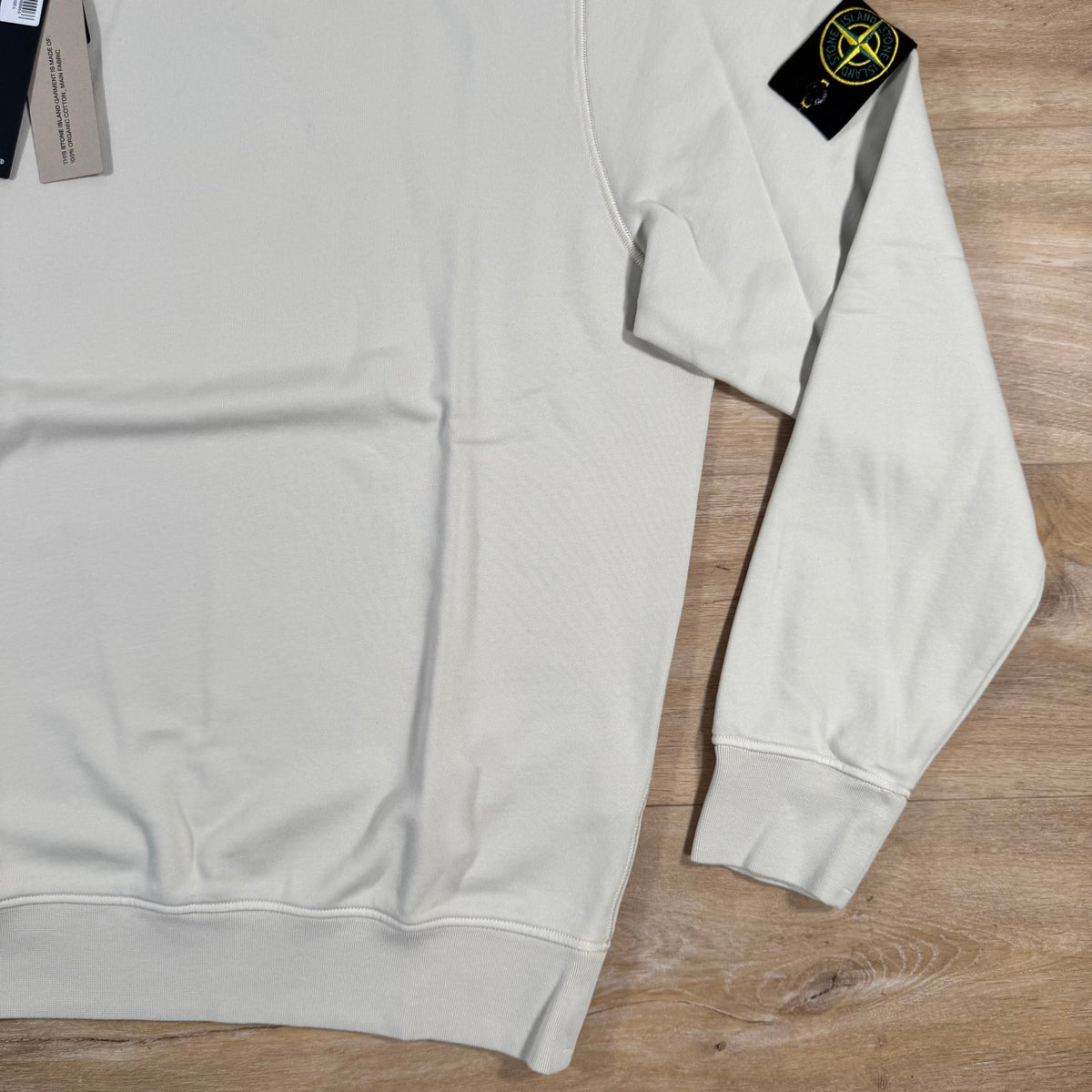 Stone Island Organic Cotton Fleece Sweatshirt in Sand Castmark