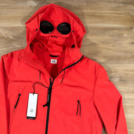 CP Company Shell-R Goggle Jacket in Poinciana Orange Castmark