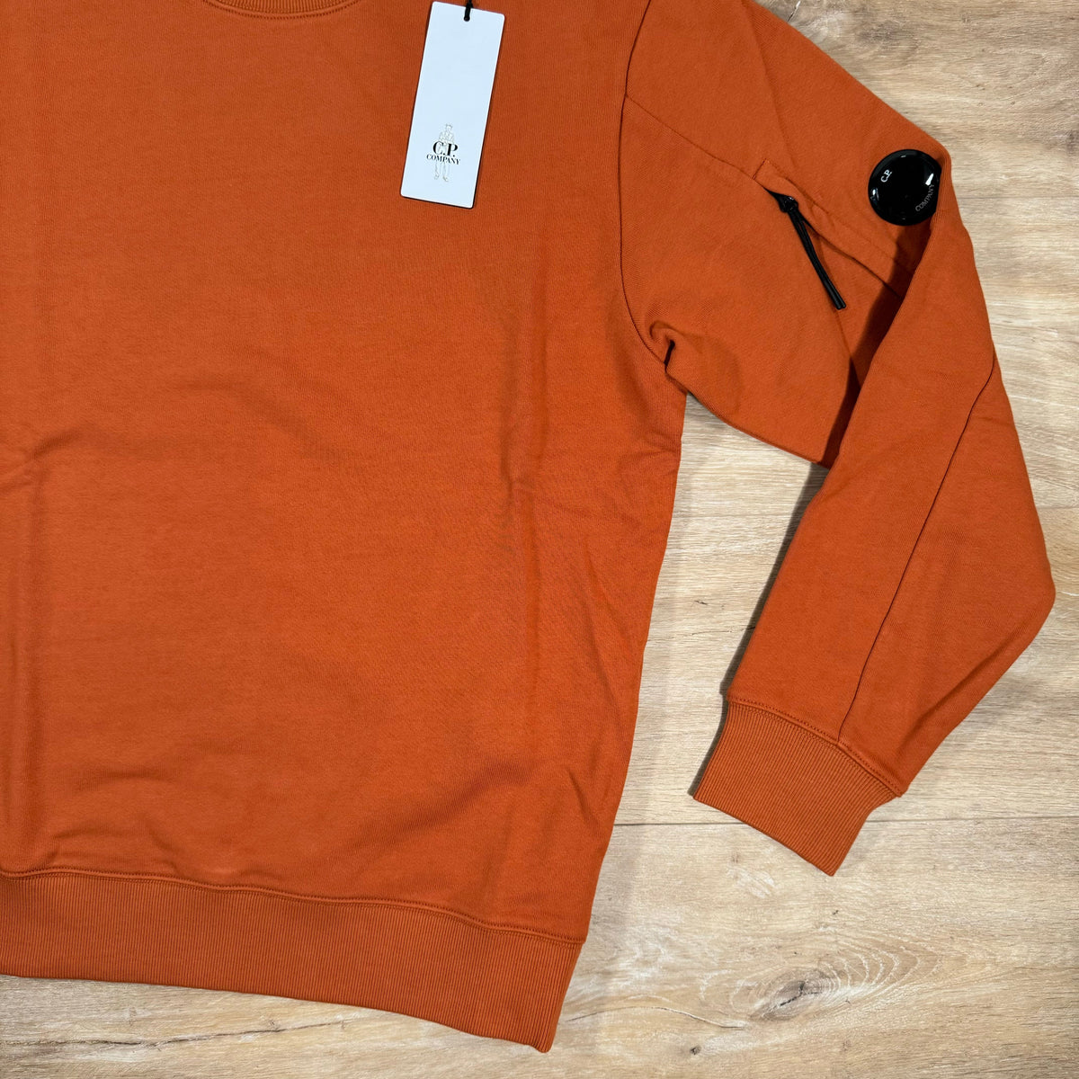 CP Company Diagonal Raised Lens Sweatshirt in Bombay Brown Castmark