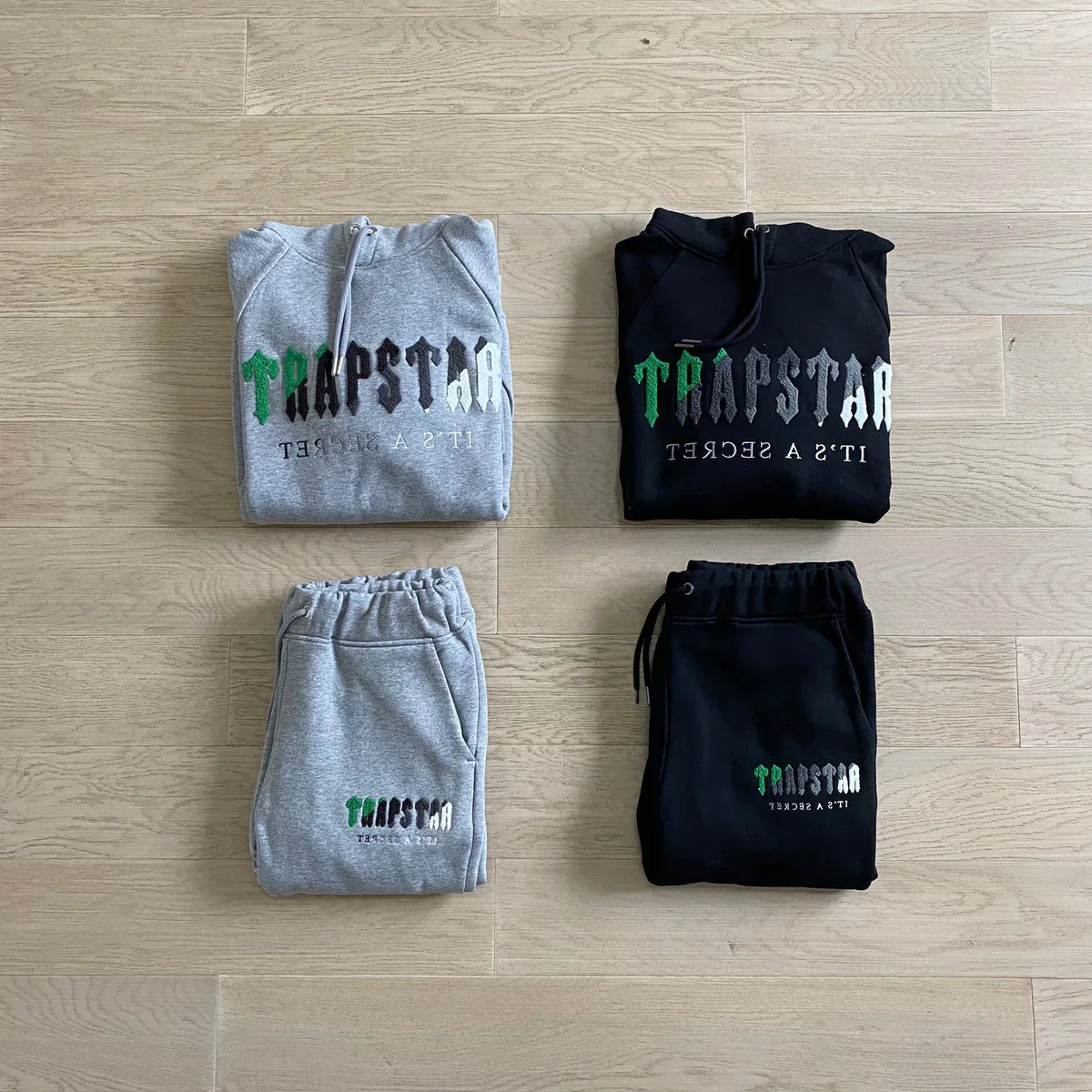 Trapstar Chenille Decoded Tracksuit - Black/Grey