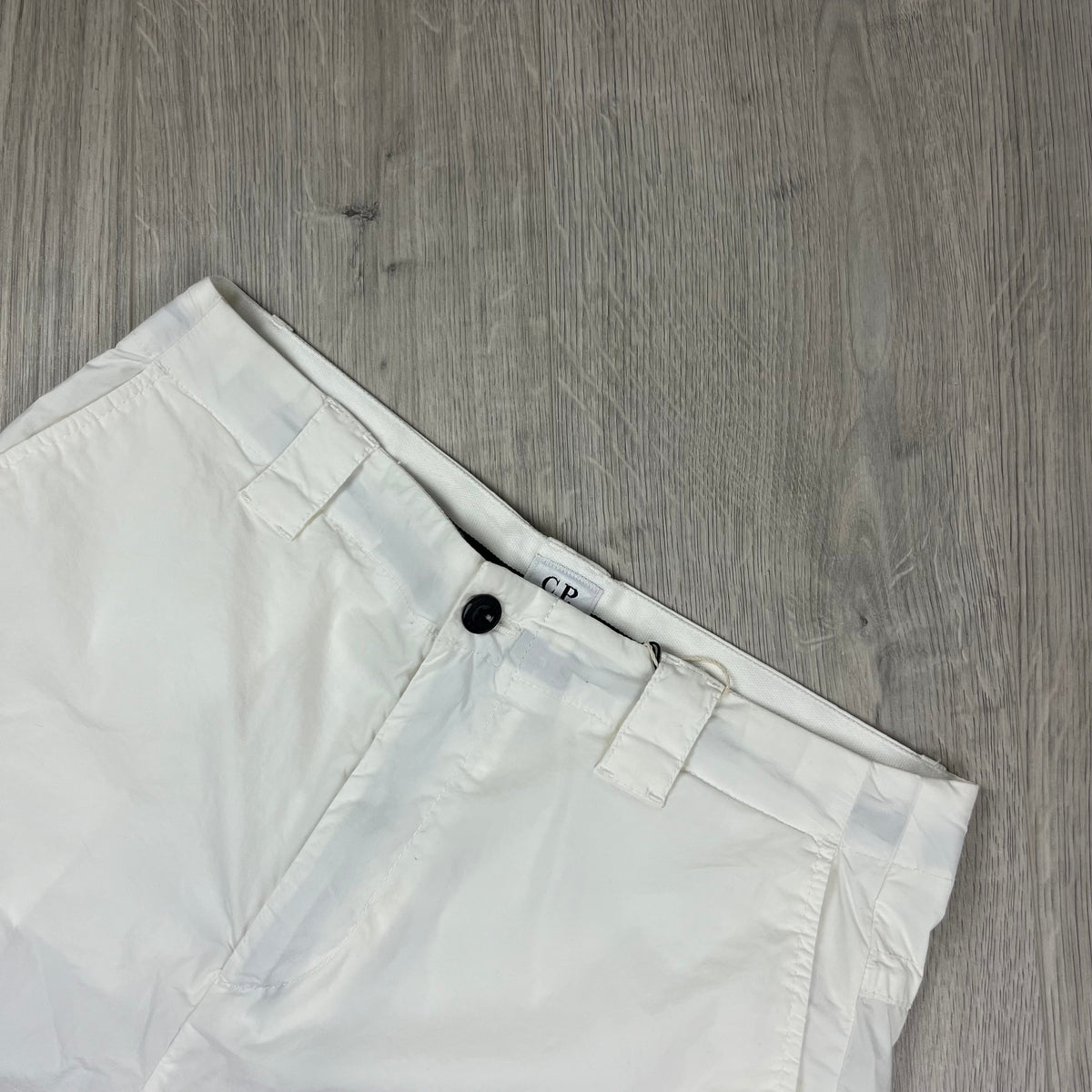 CP Company Cargo Shorts - White Castmark