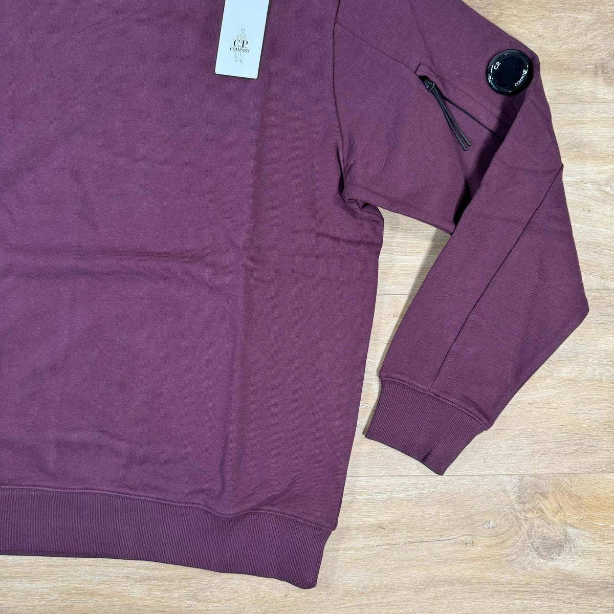 CP Company Diagonal Raised Lens Sweatshirt in Potent Purple Castmark