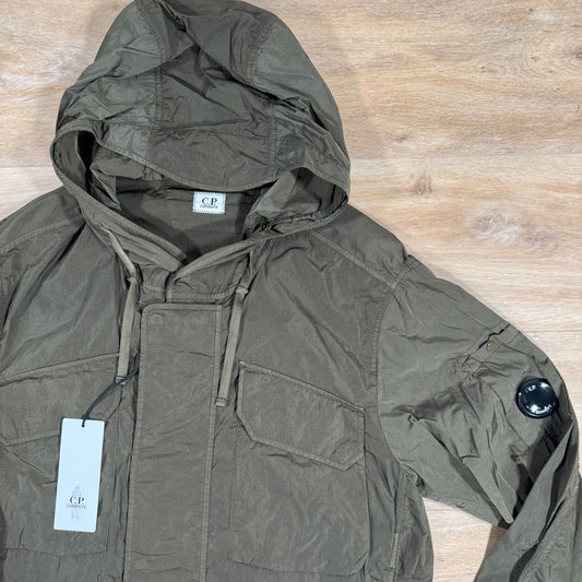 CP Company Chrome-R Hooded Lens Jacket in Ivy Green Castmark