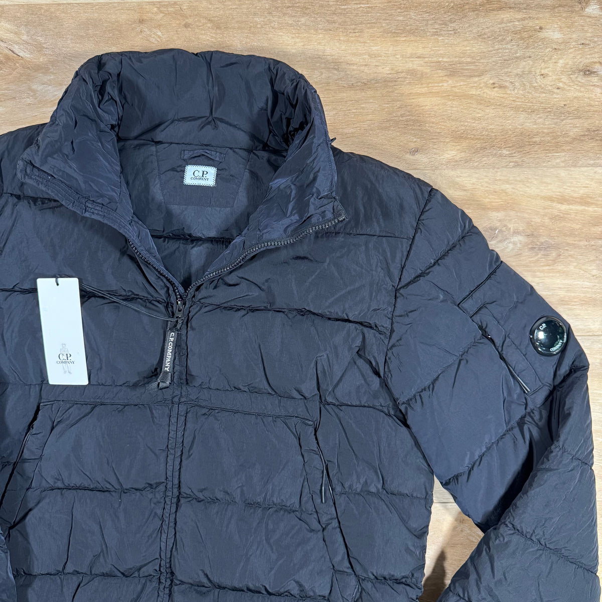 CP Company Chrome-R Down Lens Jacket in Navy Castmark