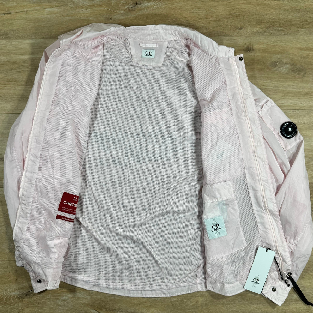 CP Company Chrome Lens Overshirt in Heavenly Pink Castmark