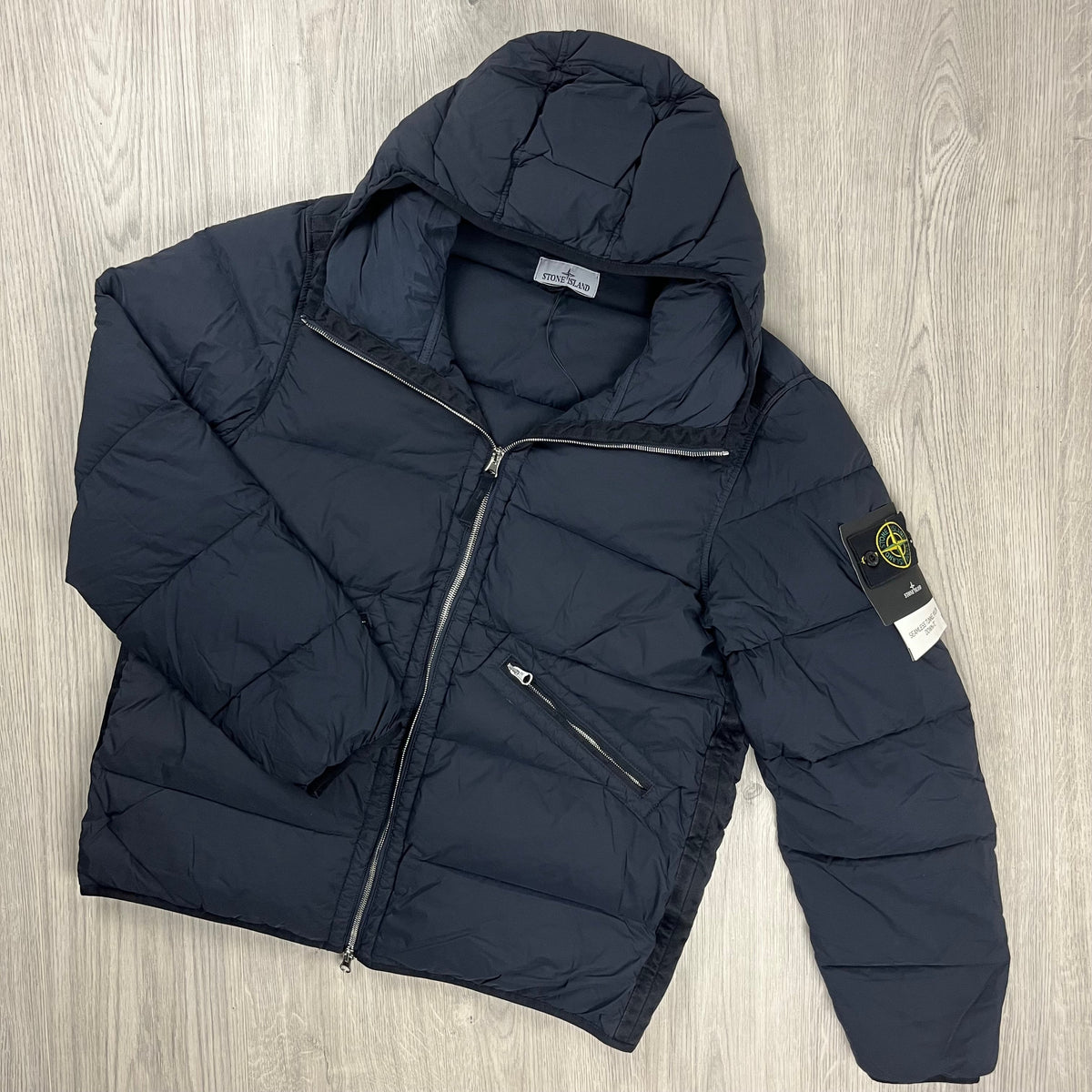 Stone Island Nylon Down Jacket - Navy Castmark