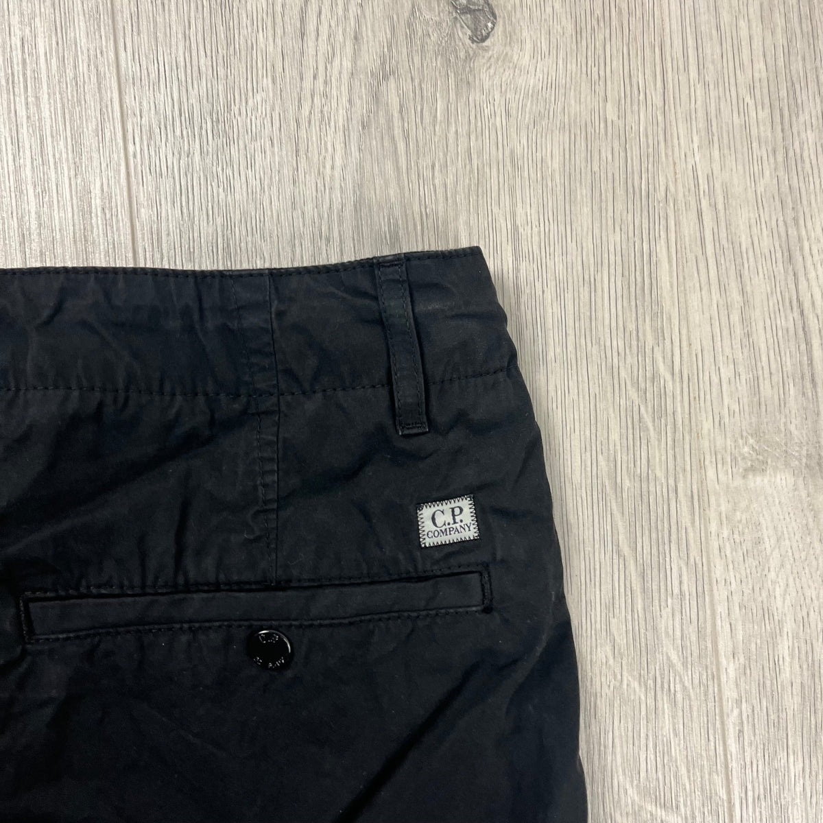 CP Company Cargo Trousers - Black Castmark