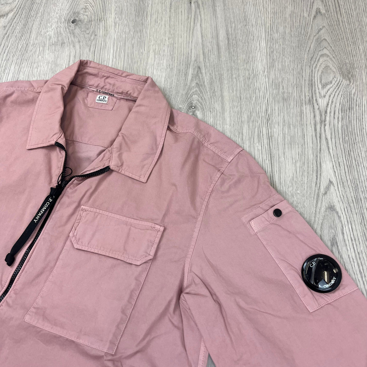 CP Company Zip Overshirt - Mauve Castmark