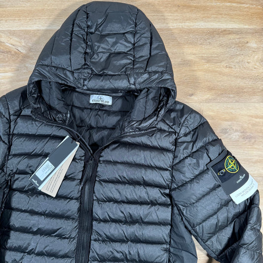 Stone Island Loom Woven Nylon Down-TC Jacket in Black Castmark
