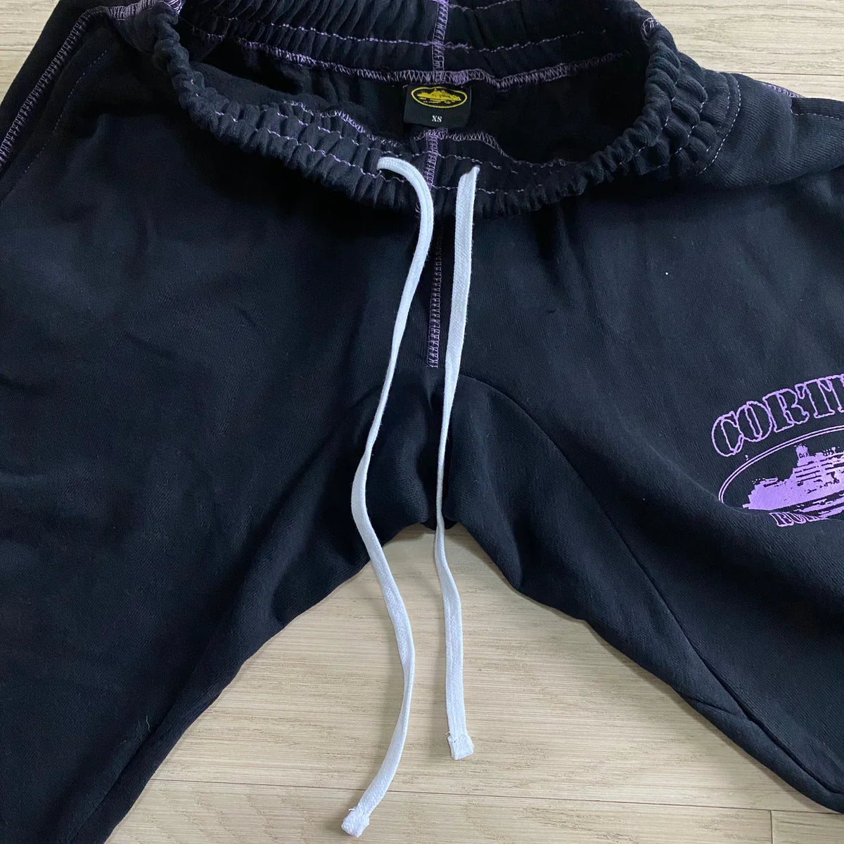 CORTEIZ Alcatraz Jogging Pants - Black/Purple