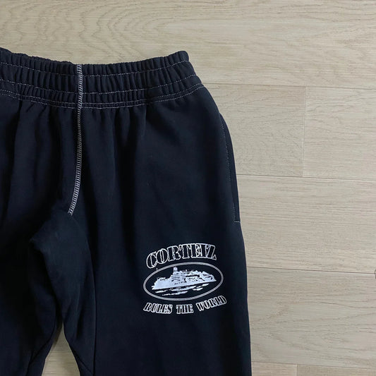 CORTEIZ Alcatraz Jogging Pants - Black/White