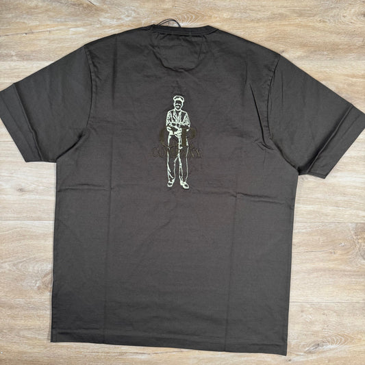 CP Company 30/2 Mercerized Jersey Twisted British Sailor T-Shirt in Ivy Green Castmark