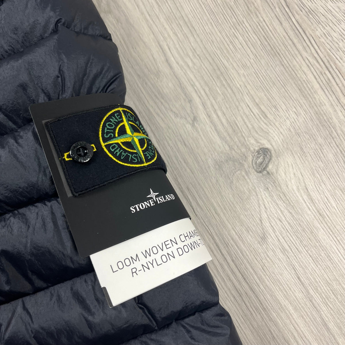 Stone Island Woven Down Jacket - Navy Castmark