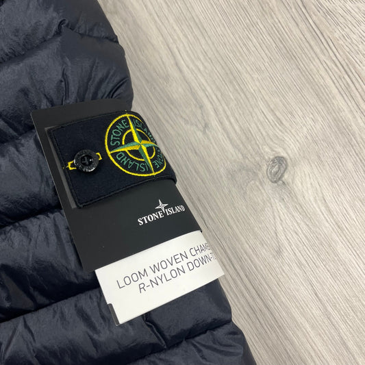 Stone Island Woven Down Jacket - Navy Castmark