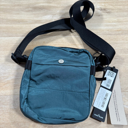 Stone Island Coated Nylon Metal Body Bag in Dark Teal Green Castmark