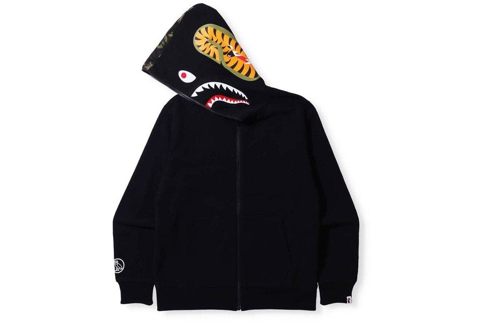 BAPE X OVO REVERSIBLE FULL ZIP HOODIE BLACK