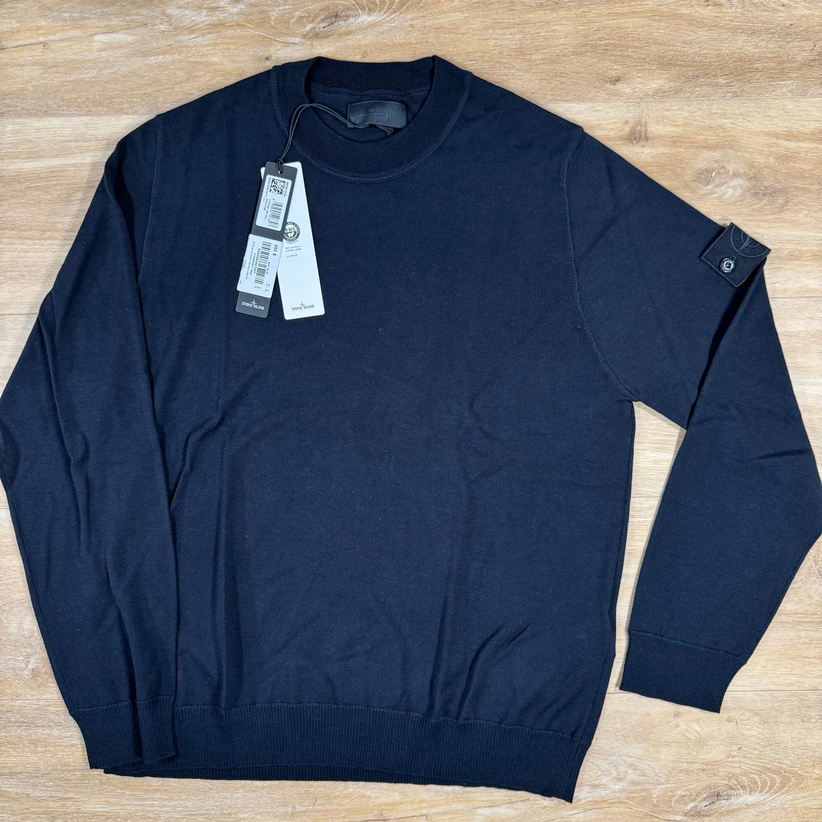 Stone Island Light Pure Wool Ghost Sweatshirt in Navy Castmark