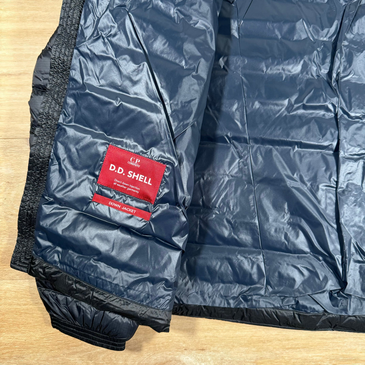 CP Company DD Shell Goggle Down Jacket in Navy Castmark