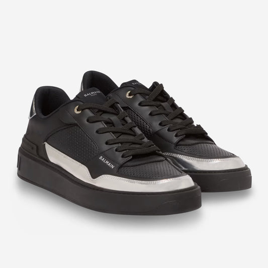Balmain B-Court Flip Leather Sneakers