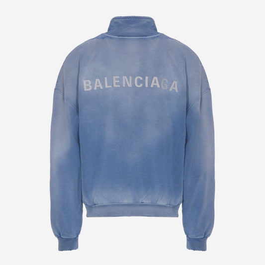 Balenciaga Faded Blue Logo Jacket