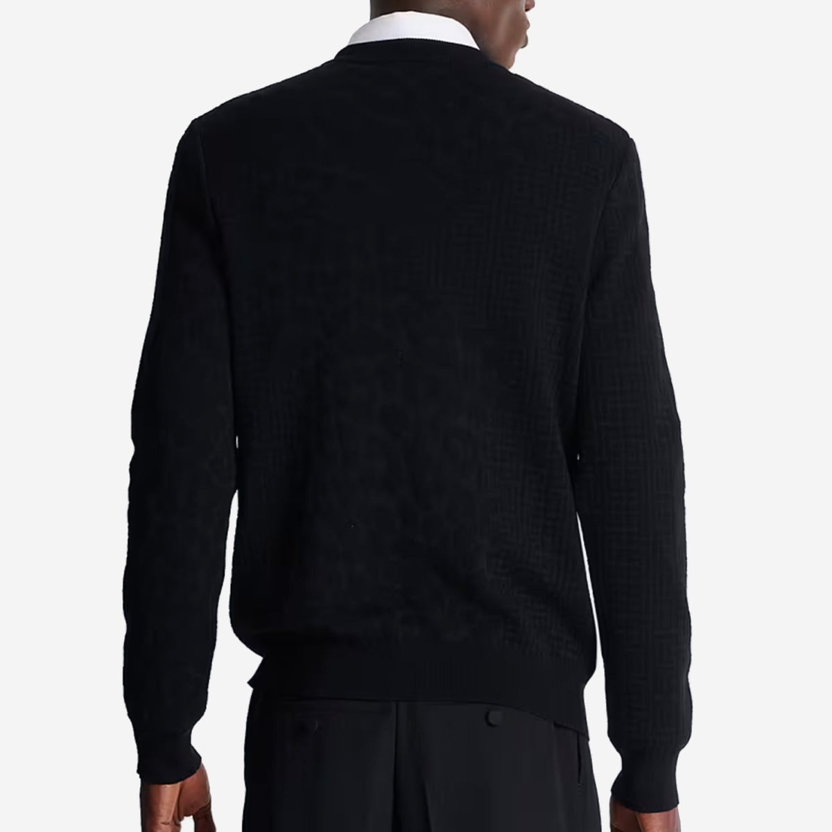 Balmain Monogram Knit And Leopard Pattern Jumper