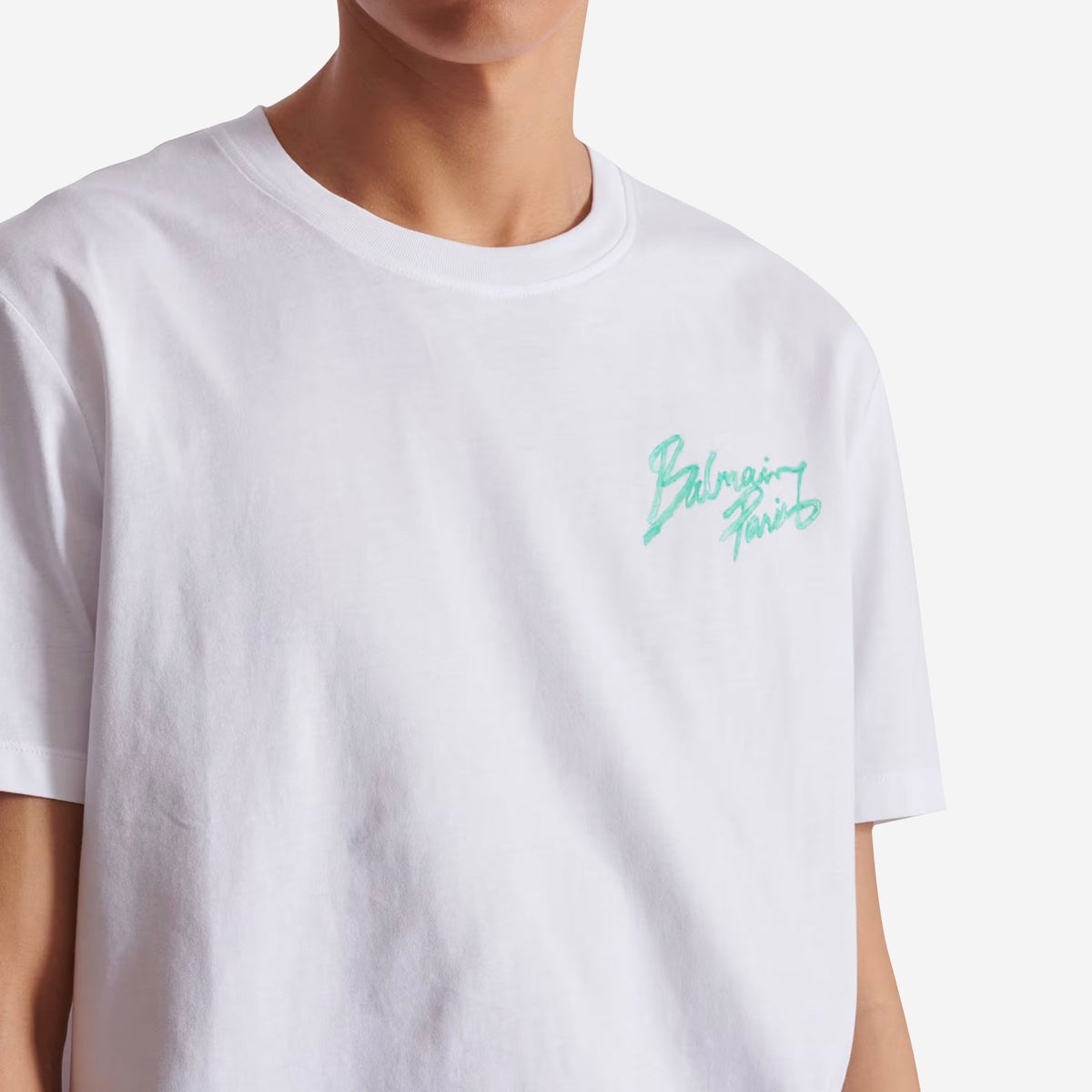 Balmain Small Balmain Paris Brush Print Logo T-Shirt
