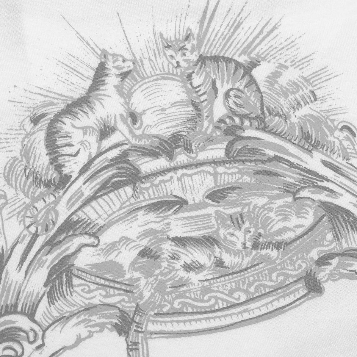 Baroque Print S/S T-Shirt - White