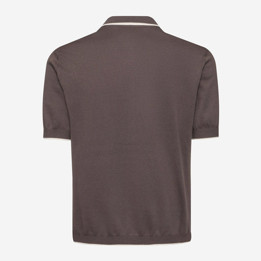 Brunello Cucinelli Jacquard Knit Short Sleeve Shirt